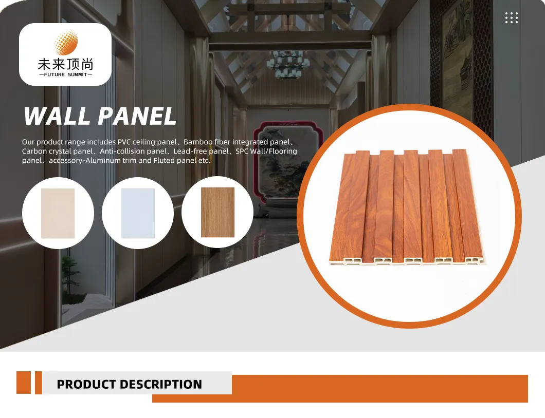 Metal Pet Film Decoration Anti-Mold Waterproof Easy Install PVC WPC Wall Panel