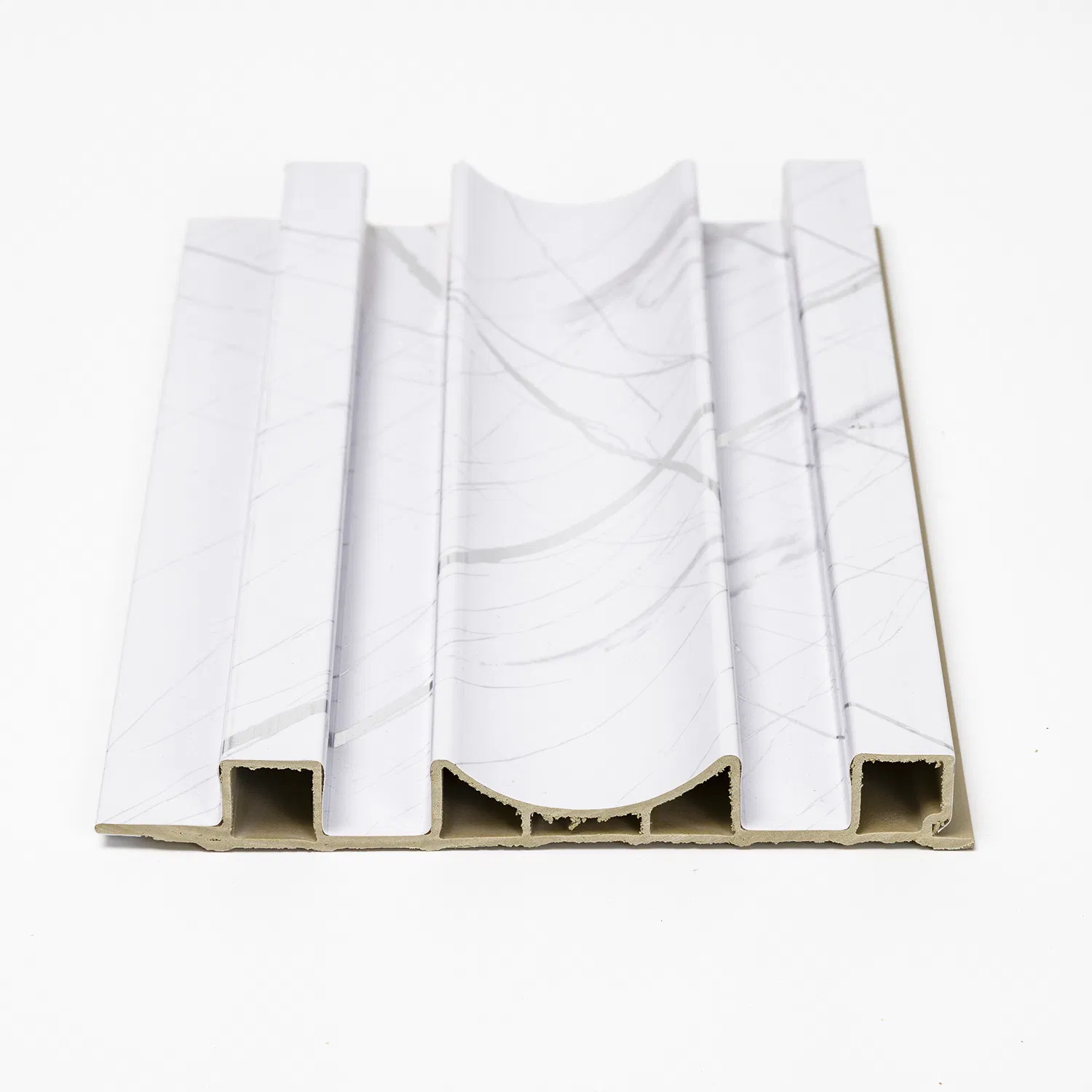 Easy Install Hotel Office Interior Decoration Eco-Friendly Waterproof Fluted PVC Wall Panel